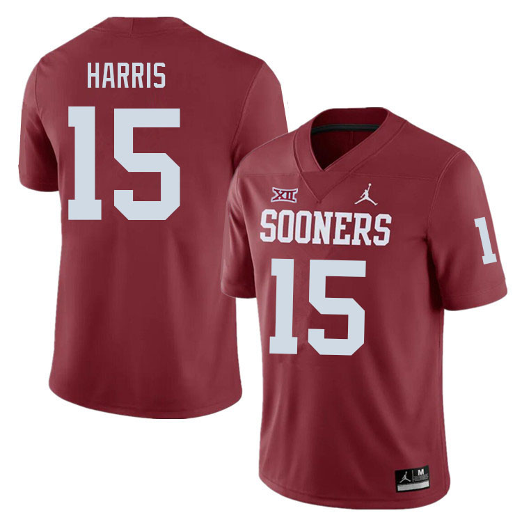 Oklahoma Sooners #15 Ben Harris College Football Jerseys Sale-Crimson